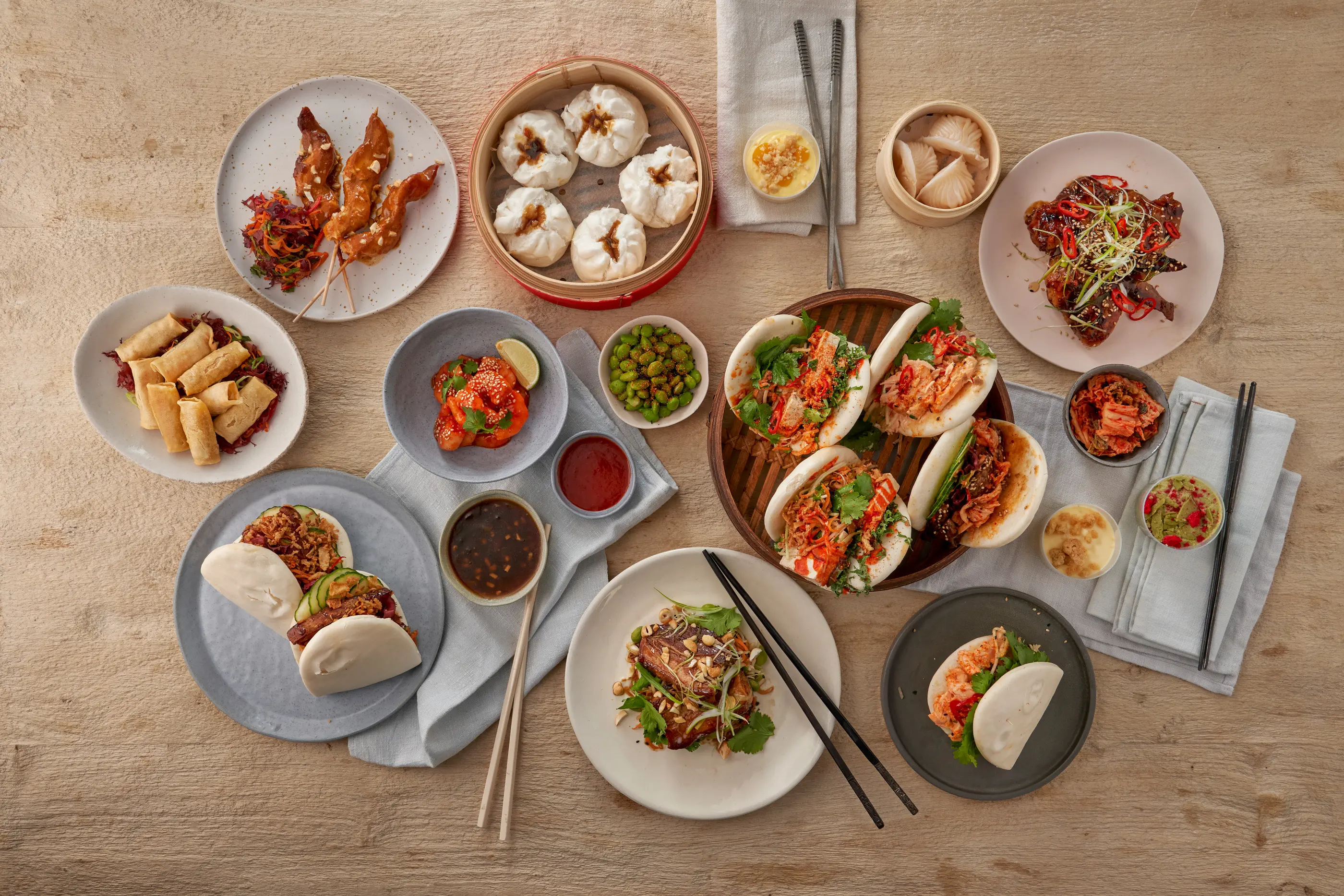Chef preparing dishes in professional kitchen